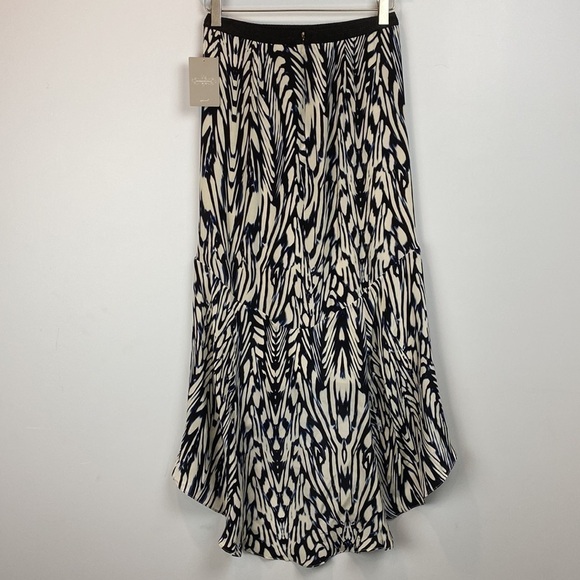 Anthro • Leifsdottir Inked Antonia Silk High Low Skirt - Picture 3 of 14